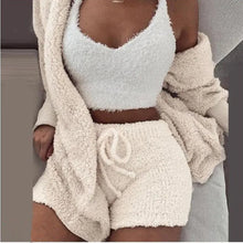 Load image into Gallery viewer, Boost Comfort Zone: 3-Piece Knit Pajama Set