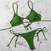 Load image into Gallery viewer, BOOST Cole Top x Long Tie Cheeky Bottom