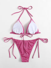 Load image into Gallery viewer, BOOST Shimmer Triangle Top x String Cheeky Bottom