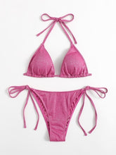 Load image into Gallery viewer, BOOST Shimmer Triangle Top x String Cheeky Bottom