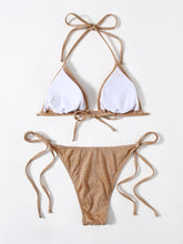 Load image into Gallery viewer, BOOST Shimmer Triangle Top x String Cheeky Bottom