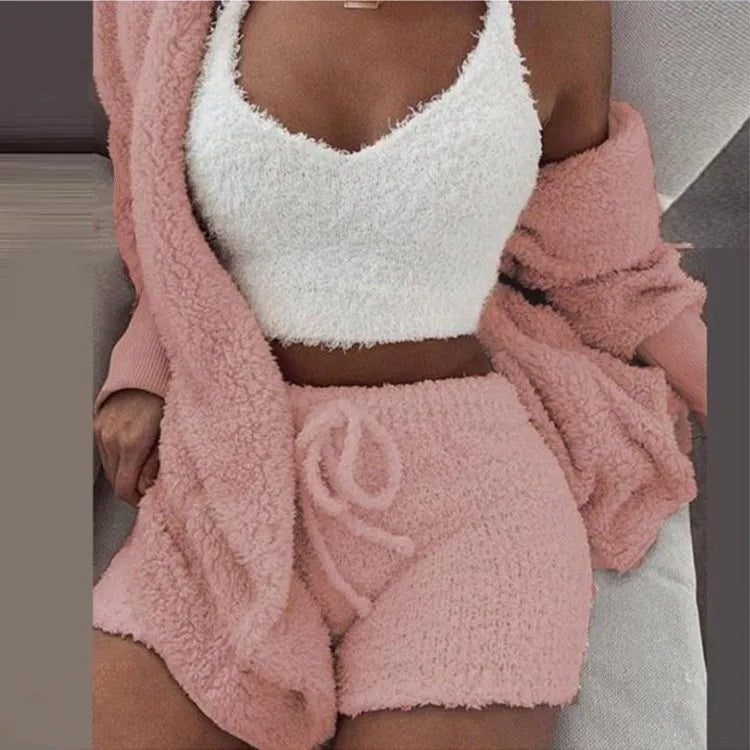 Boost Comfort Zone: 3-Piece Knit Pajama Set